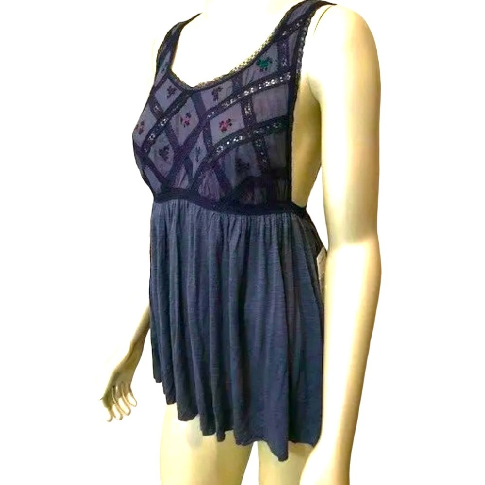 NWT Free People New Romantics Intimates Blue Nightgown Size Small Retail $98 - Picture 2 of 6